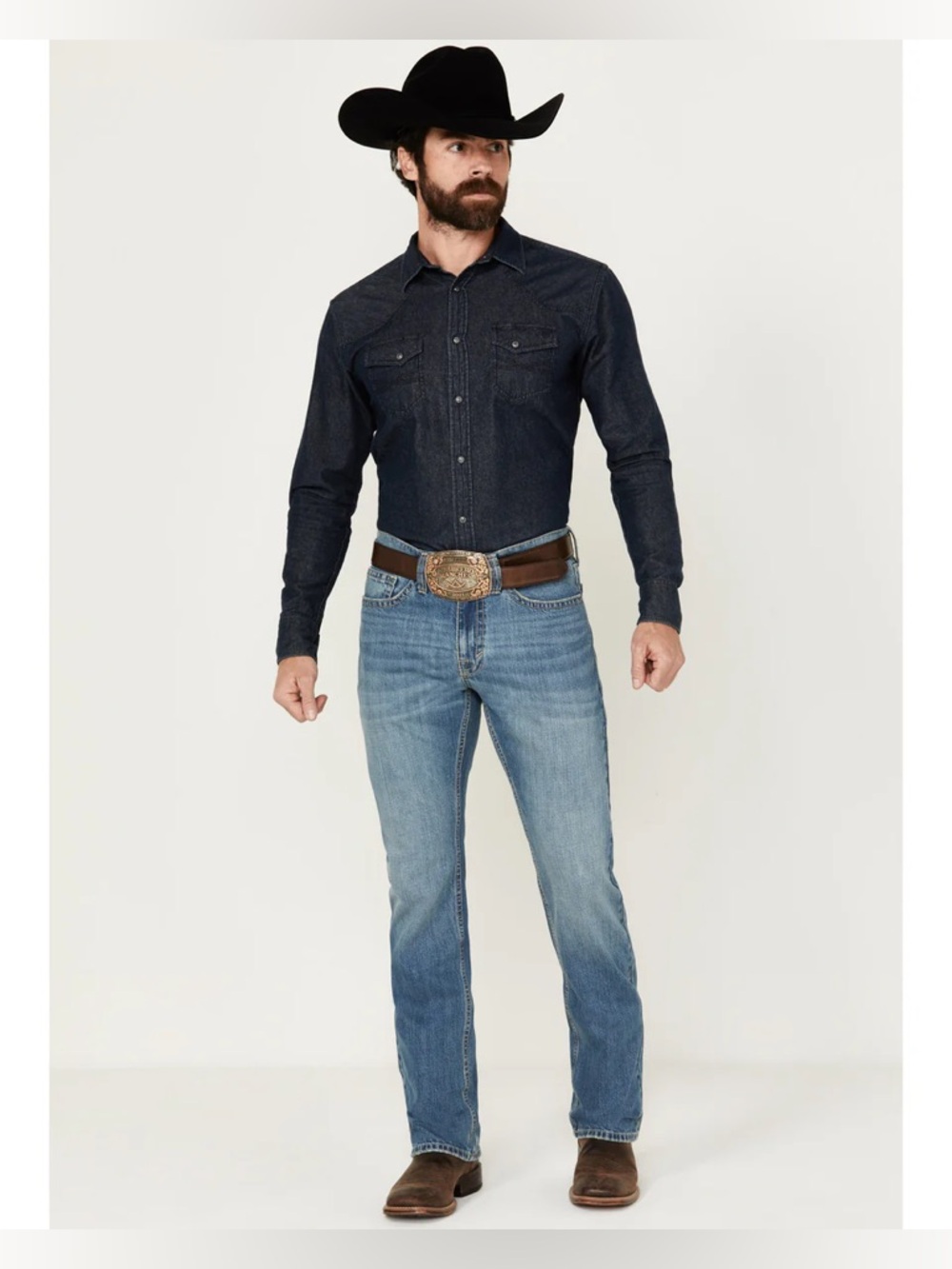 Cody James Men's Light Blue Straight-Leg Jeans